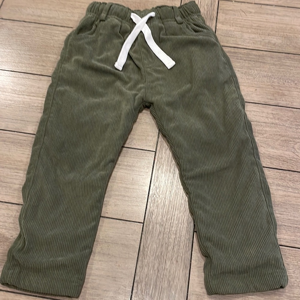 Little bipsy corduroy green pants 3-4t